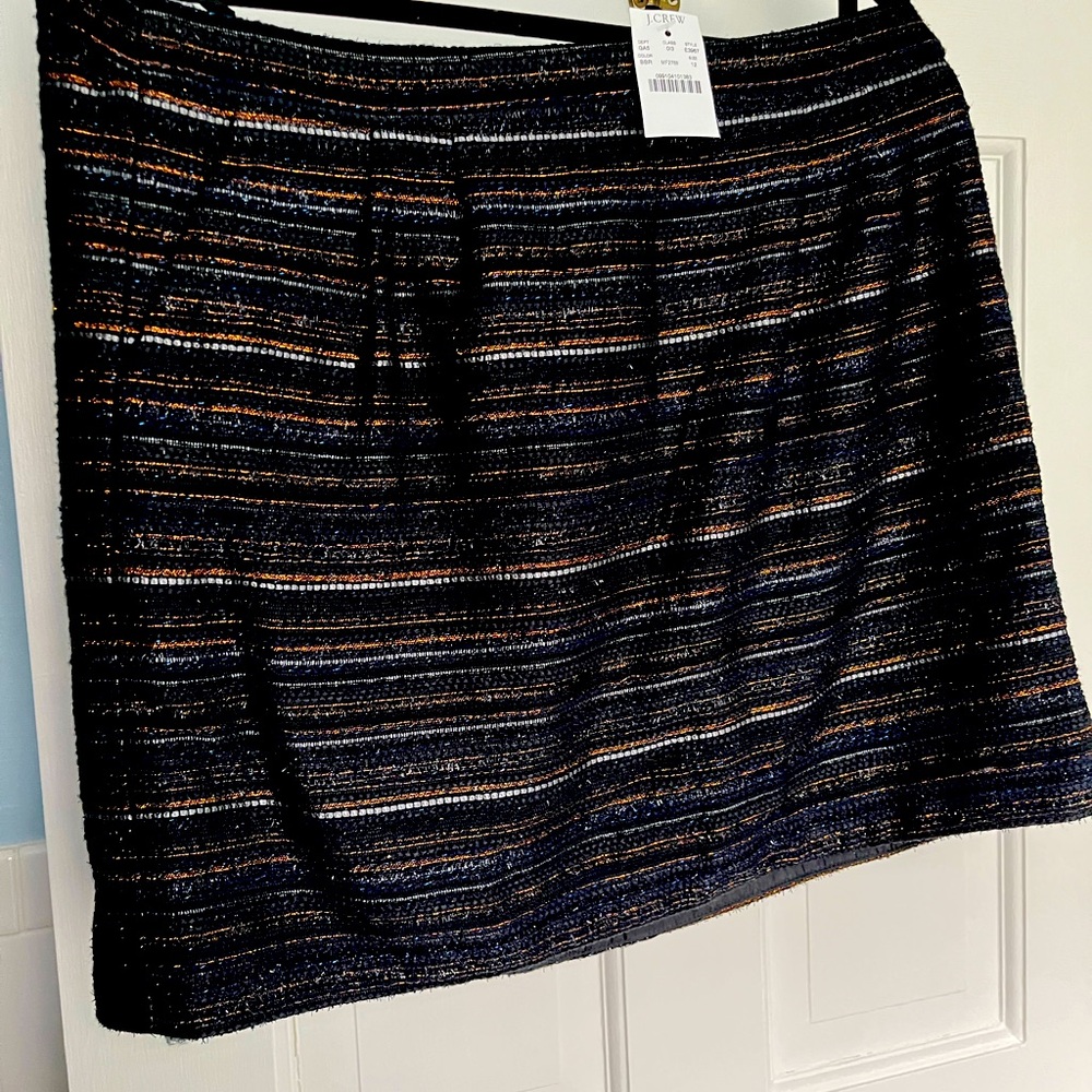 J. Crew Factory Mini Skirt Black and Brown